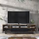image 3 of TV Unit Sideboard Cabinet Storage Cabinet Oak Black Industrial Media Console 200cm