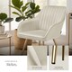 image 4 of Dining Chair Marilyn - quilted velvet, continuous backrest, gold steel legs | Cream | cream/gold | One Size | 2