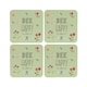 image 1 of English Tableware Company Bee Happy Set of 4 Coasters