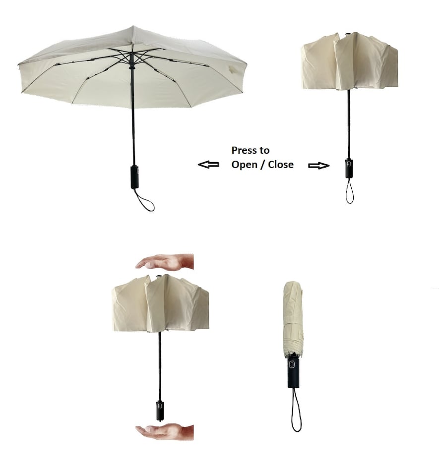 image 1 of S&d,Travel Umbrella Auto Open Close Compact Lightweight Strong Easy to Carry for Men and Women - Grey