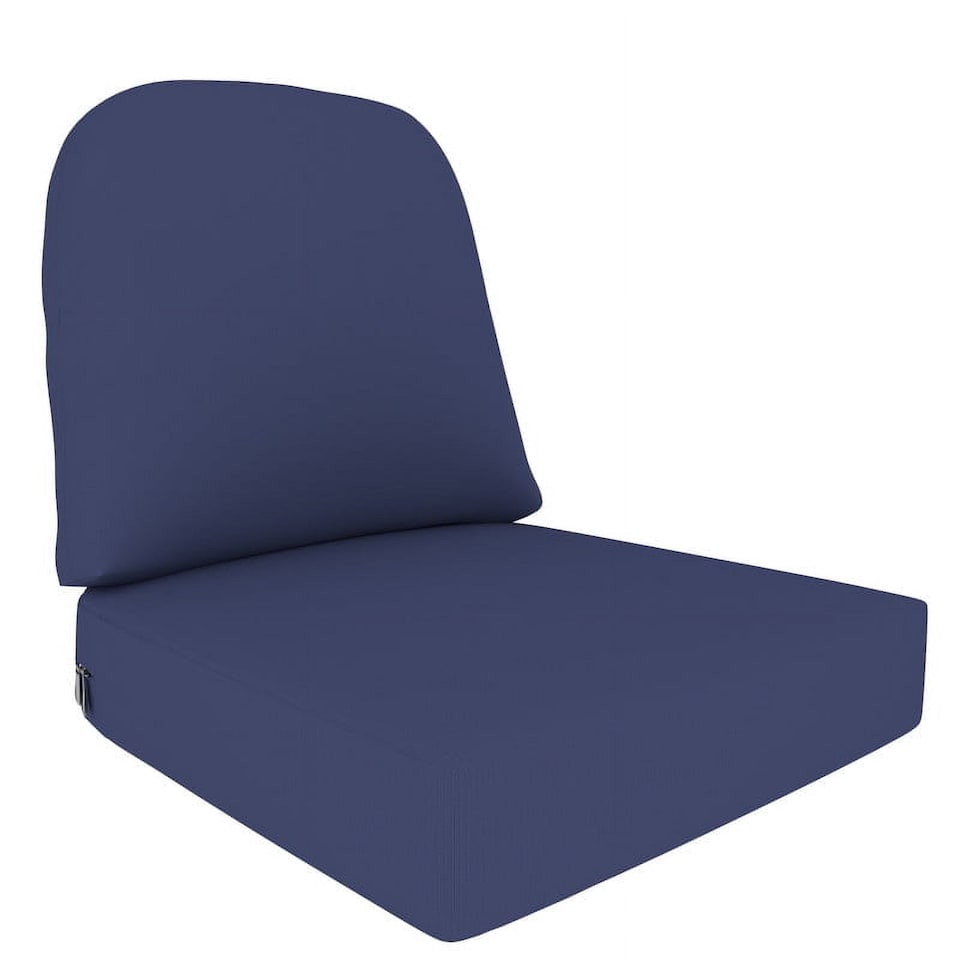image 1 of Covers&All Outdoor 5 in Seat / Back Cushion with Highly Durable Cover Rite Fabric, 22 in W x 24 in L x 5 in Thick, Navy Blue