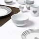 image 3 of 56pc Grey Heart Dinner Set