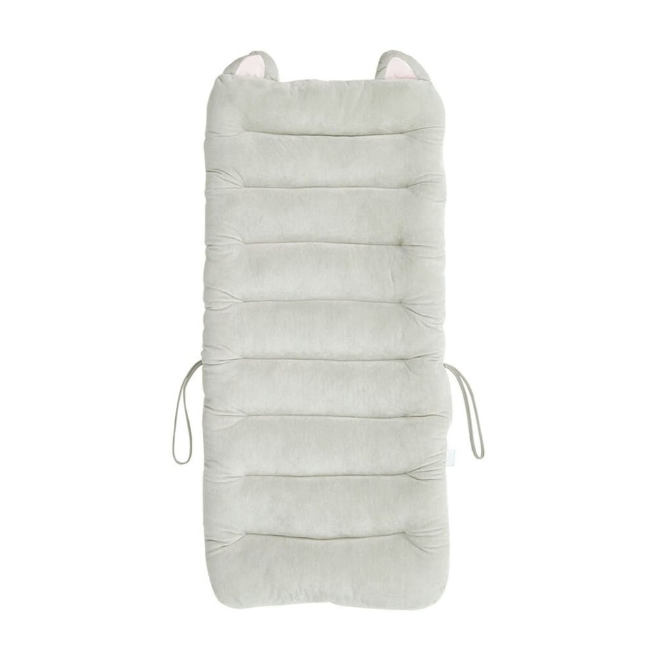 image 1 of Living and Home Cat Ear Plush Lounger Cushion - Grey