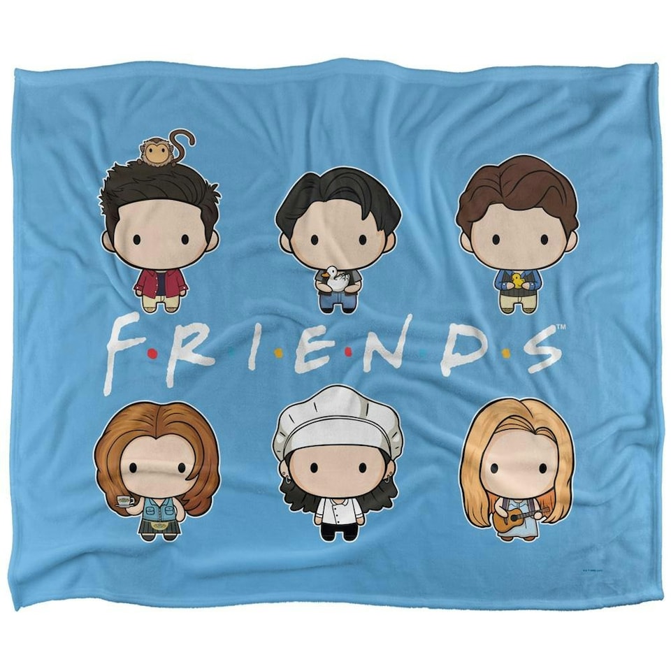 image 1 of Friends Chibi Blanket - Multicoloured - One Size