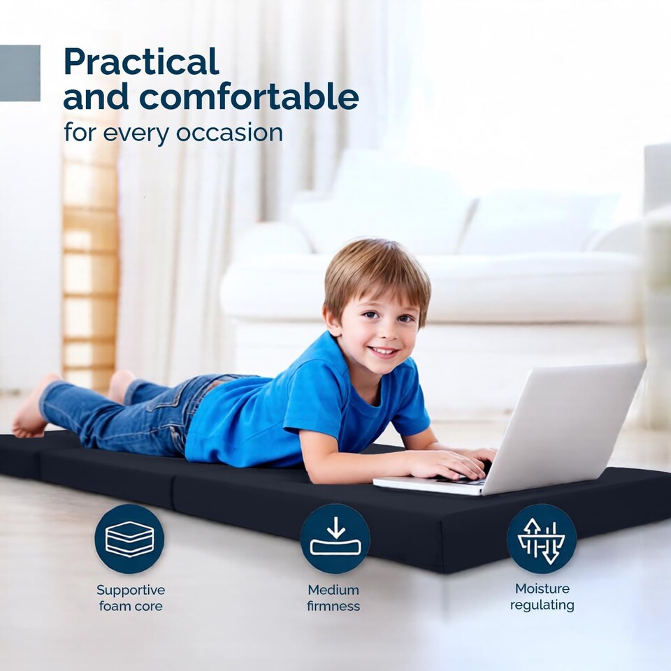 image 1 of Tri Fold Fold Out Z Bed Futon Sofa Chair Mattress