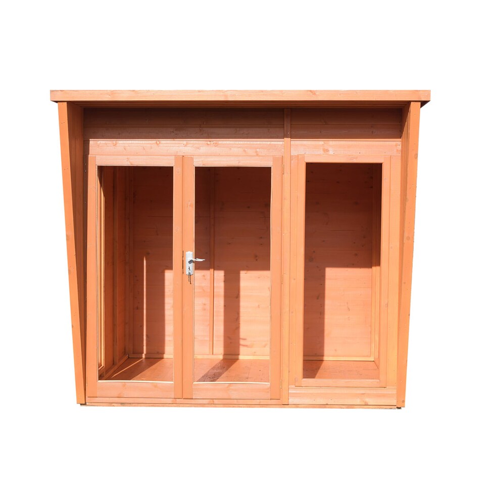 image 1 of Highclere 8 x 8 Feet Double Door with Three Windows Summerhouse | Brown