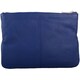 image 2 of Soft Leather Clutch Bag / Pouch with Wrist Strap and Diamond Design Blue | Blue