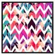 image 2 of Tropical geometric zig zags (Picture Frame) Brown | XL