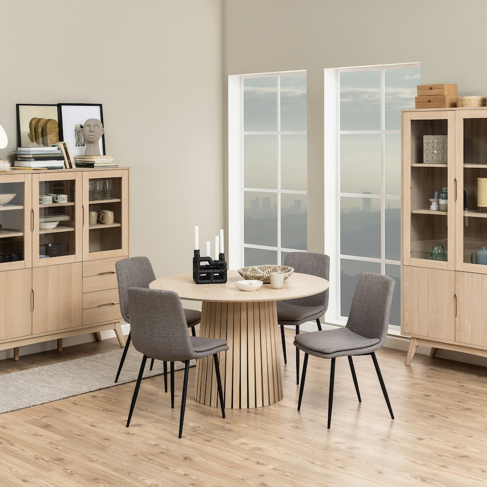 image 1 of Becca Dining Chair in Light Brown Set of 4
