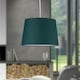 image 4 of Dark Green Cotton 28cm Tapered Cylinder Pendant or Lamp Shade | Green | Medium | 1