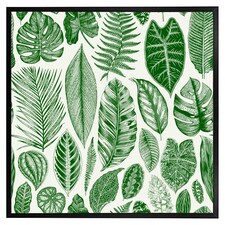 Leaves mixed (Picture Frame) Black | M