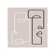 image 1 of line art of two faces Designer Splash Back | White