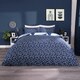 image 5 of OHS Geometric Shapes Duvet Cover and Pillowcase Set, Single - Navy Blue