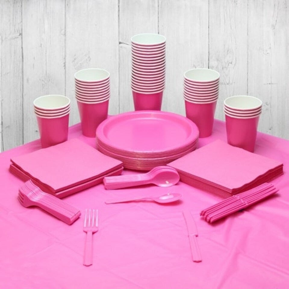 Hot Pink 56 Person Party Pack