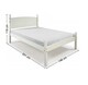 image 7 of Mercers Furniture Corona White 4'6" Double Low End Bed Frame Solid Wood Pine Wooden Bedroom 4ft6 with Mexican Styling