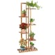 image 1 of COSTWAY 6 Tier Flower Stand 7 Pots Wood Plant Flower Rack | Brown