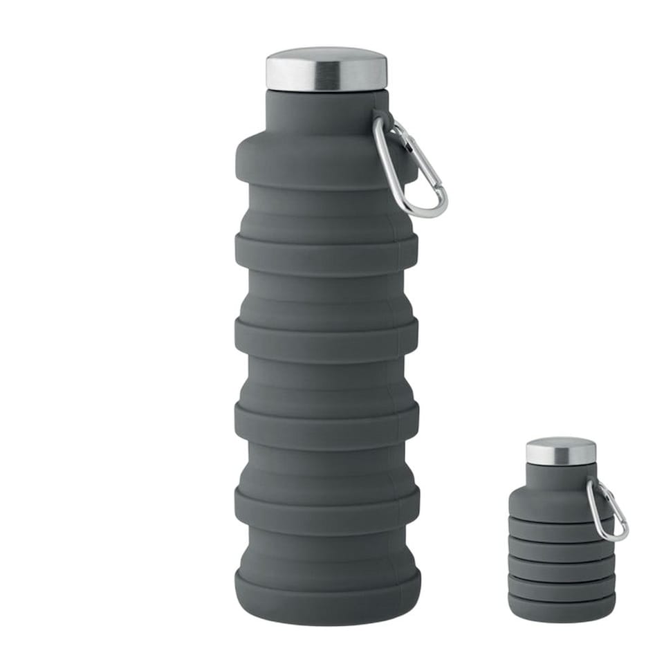 MidOcean Kolapsi Collapsible 500ml Water Bottle - Stone Grey - One Size Grey | One Size