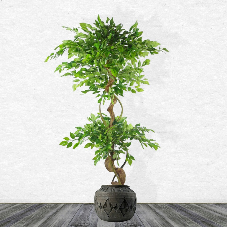 image 1 of Large Composite Diamond Planter Grey