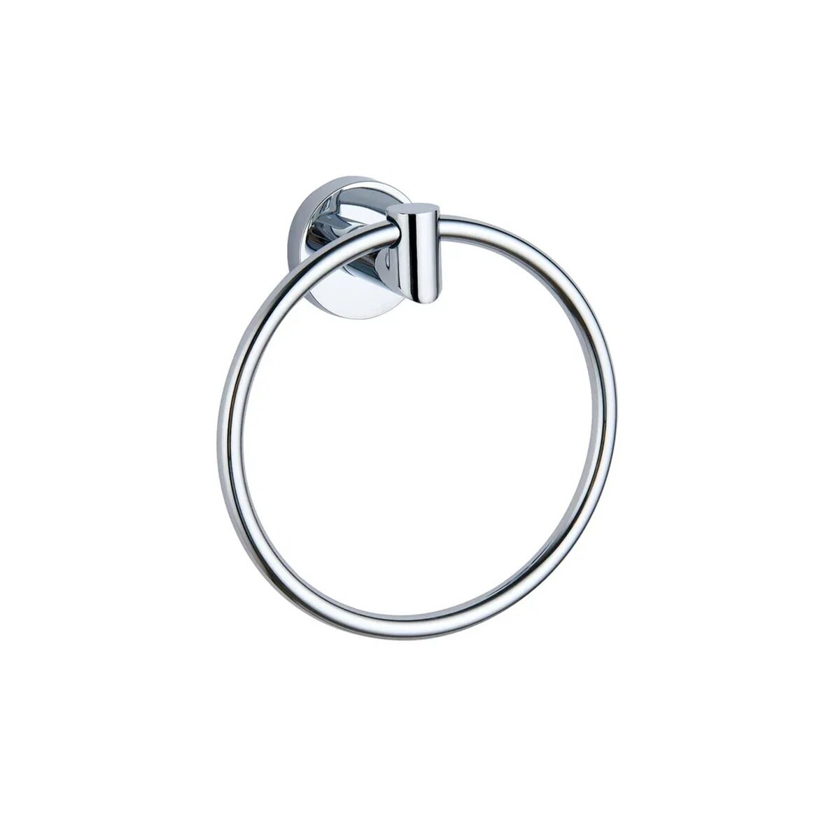 Bathroom Kingdom Melbourne Chrome Round Towel Ring in Silver
