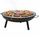 image 1 of 23 Inch Large Round Steel Fire Pit Garden Camping Burner & BBQ Grill