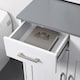image 8 of kleankin Freestanding Bathroom Cabinet, Storage Cupboard with 2 Drawers, Double Doors, Adjustable Shelf, White