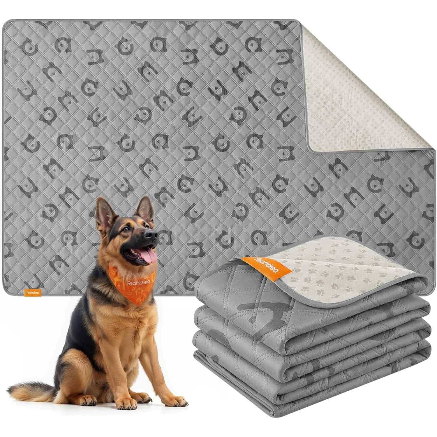 Waterproof Sofa Cover for Dogs, Quilted Pet Blanket with Non Slip Base, Machine Washable, Dove Grey