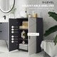 image 5 of kleankin Bathroom Storage Cabinet, Small Bathroom Cabinet with Soft Close Doors