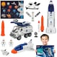 image 10 of Creative Space Adventure Toys for Kids Space Shuttle Rocket Set with Astronauts Rover Satellite and Solar System Mat