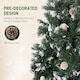 image 6 of HOMCOM 5FT Artificial Christmas Tree with Pine Cones, Holiday Home mas Decoration Automatic Open, Green