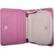 image 2 of Slim Line Genuine Soft Leather RFID Protected Money Credit Card Purse Pink | Pink/Ivory