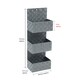 image 5 of JVL Vichy 3 Tier Nylon Hanging Storage Unit - Grey Grey