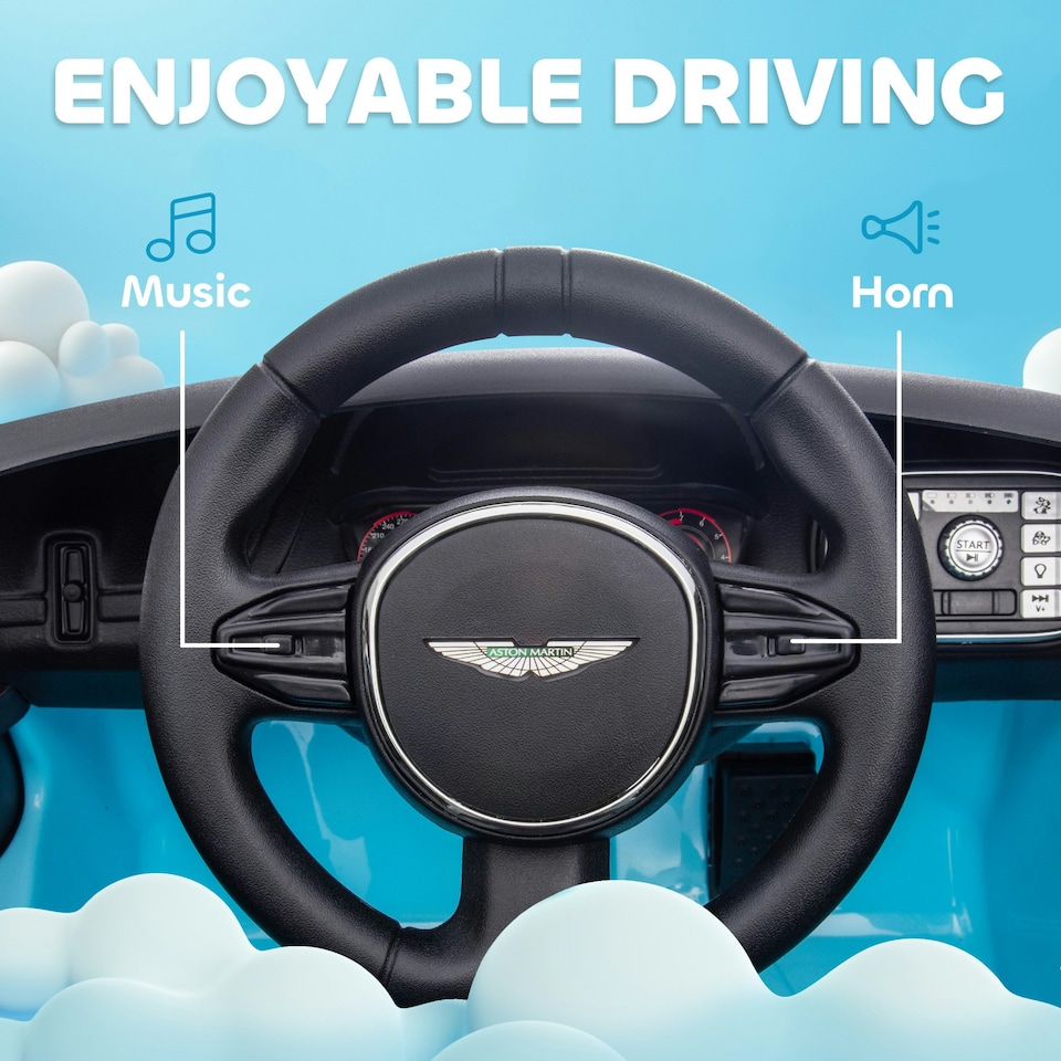 image 1 of AIYAPLAY Aston Martin DBX Licensed 12V Kids Electric Car w/ Remote, Blue