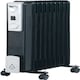 image 9 of 2000w 2kw 9 Fin Slimline Black Oil Filled Radiator Heater with Adjustable Thermostat
