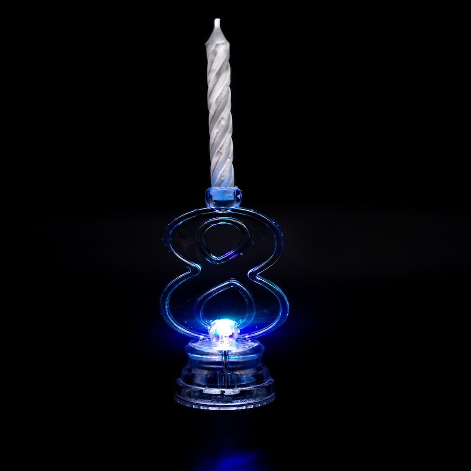 image 1 of Flashing Number 8 Birthday Candle