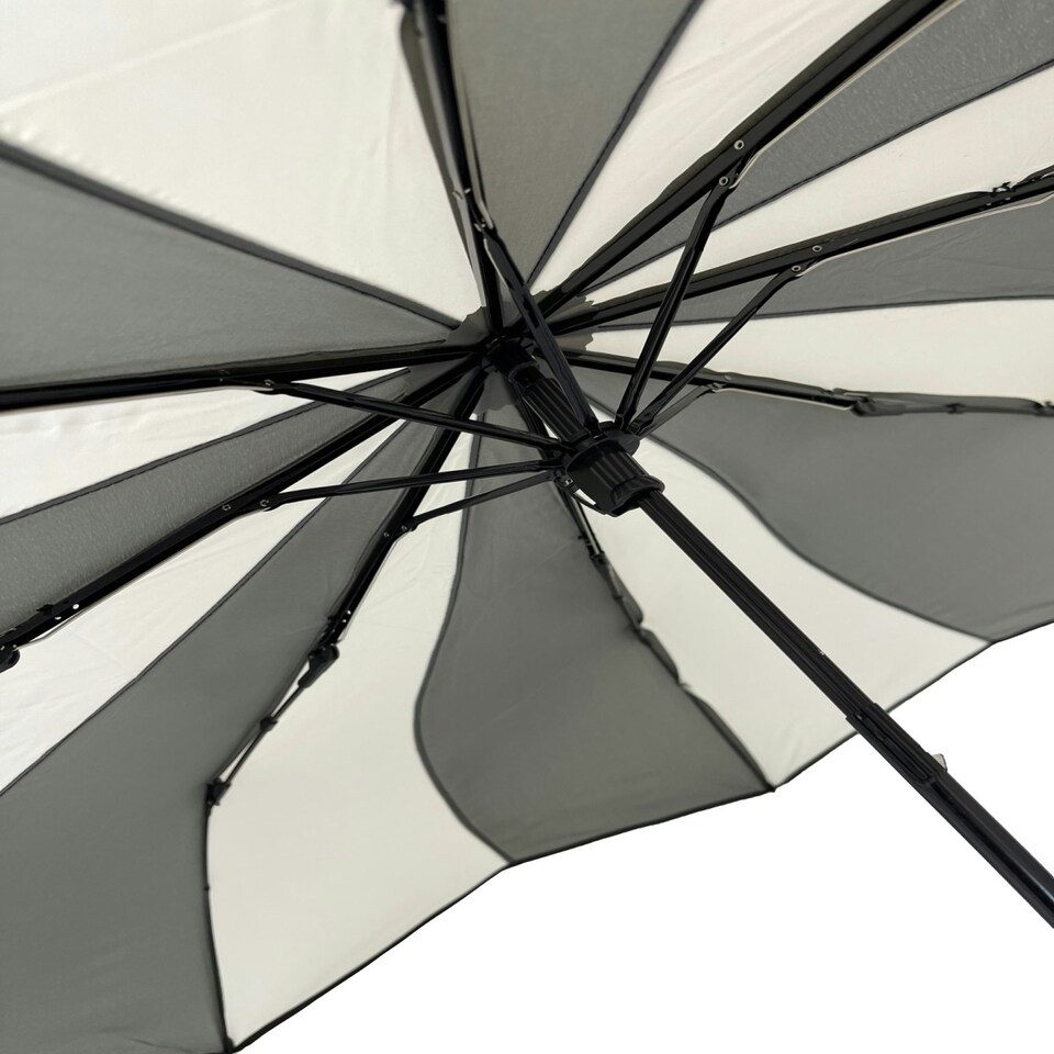 image 1 of Everyday Folding Umbrella Manual Opening Swirl Grey | Cream