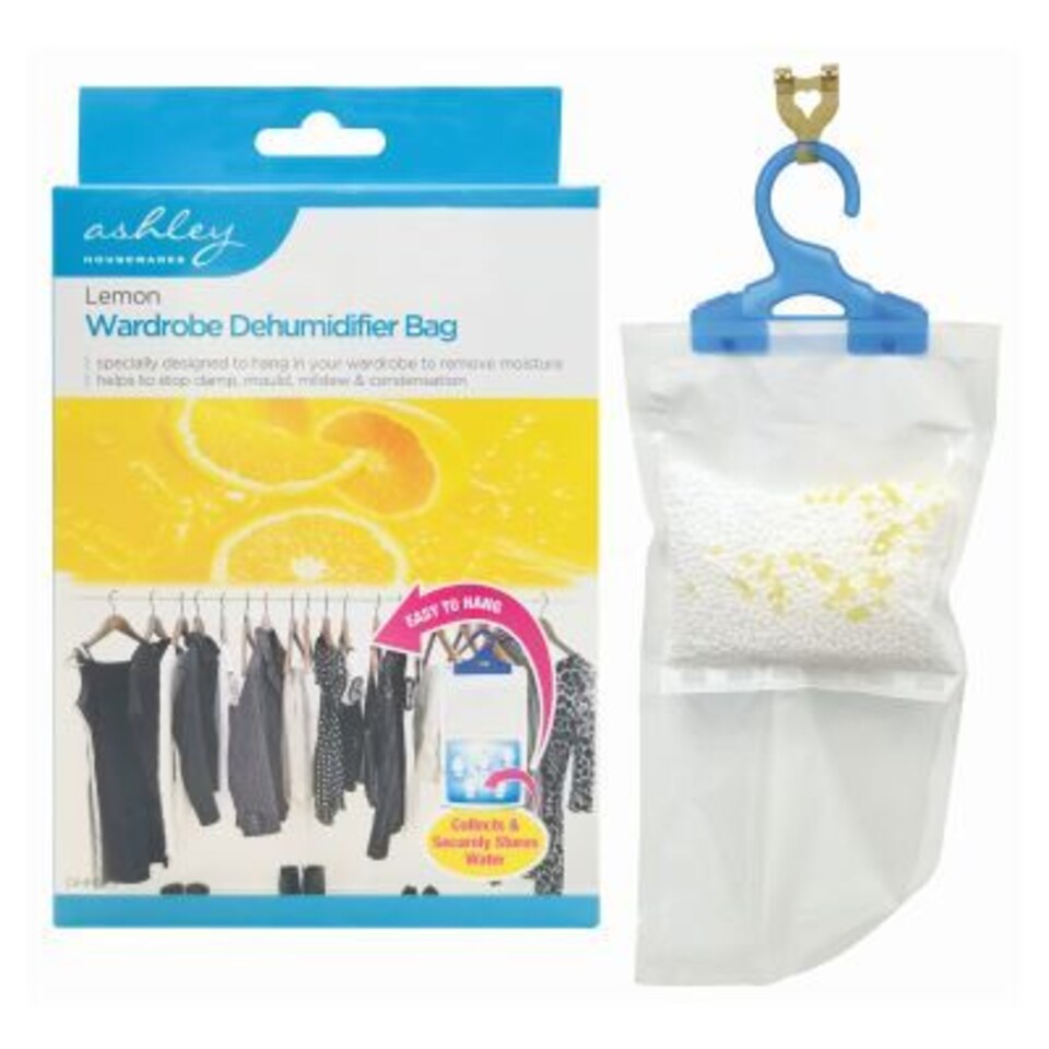Ashley Hanging Wardrobe Dehumidifier - Lemon
