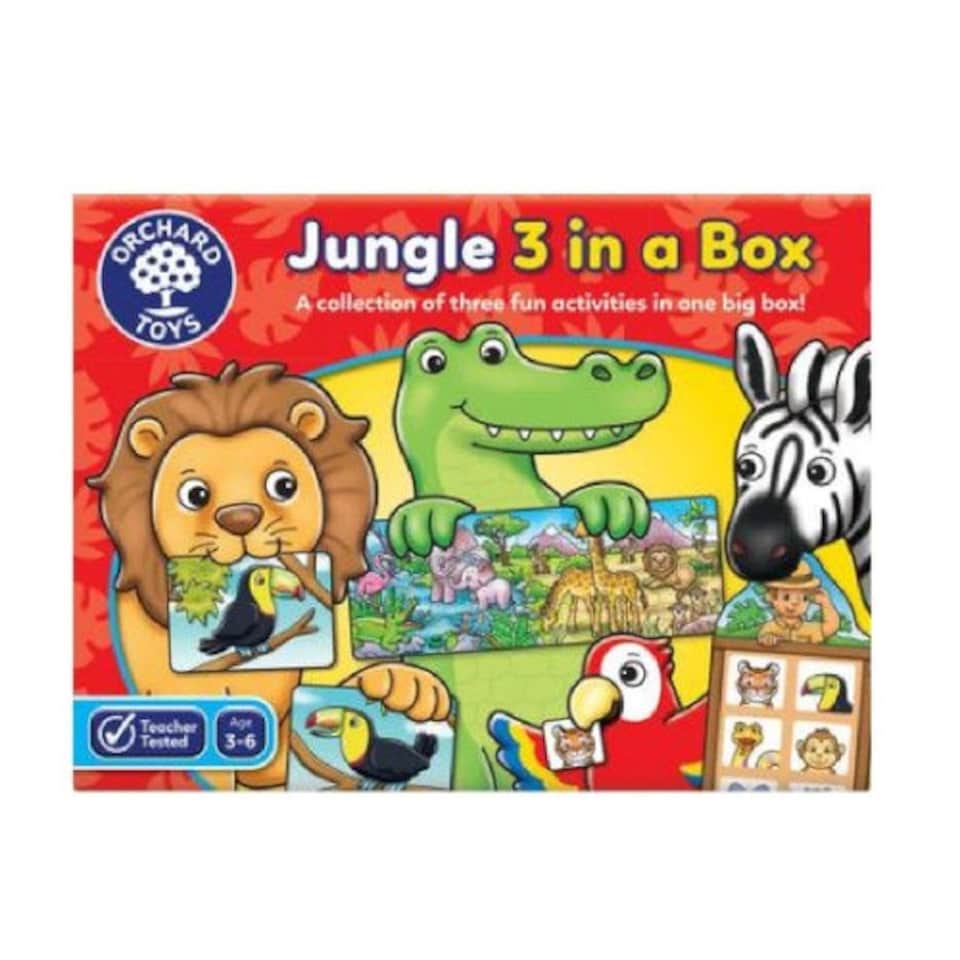 image 1 of Orchard Toys Jungle 3 In A Box Childrens Activity Games