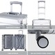 image 2 of Flight Knight Premium Travel Suitcase - 8 Wheels Built-in TSA Lock Aluminium Frame, ABS Hard Shell Carry on Check in Luggage - 100+ Airlines Approved Silver | Aluminium | Cabin Bag