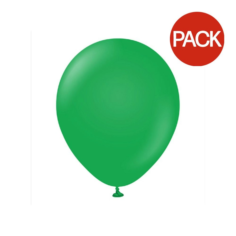 Kalisan Latex Retro Balloons (Pack of 100) - Green - One Size