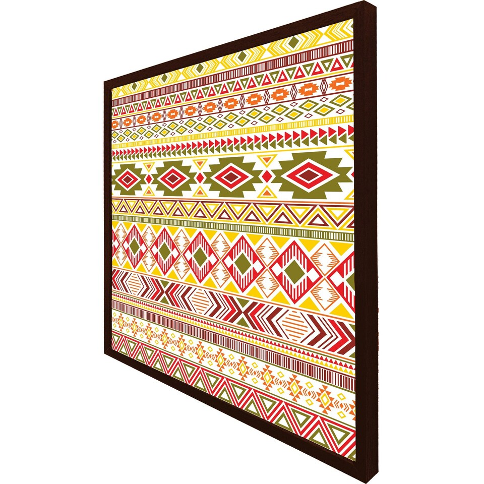 image 1 of Aztec american indian pattern (Picture Frame) Black | XS