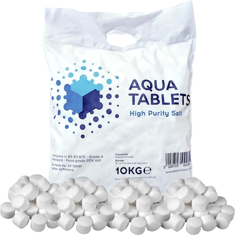 image 1 of 1 x Water Softener Salt Tablets 10kg High Purity Salt Reduces Lime Scale & Protect Appliance Performance