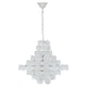 image 4 of Interiors by Premier Classical Silver Leaf Chandelier, 12 Bulb Teardrop Glass Pendant Light, Vintage-Inspired Ceiling Light Silver