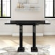 image 3 of Extendable Dining Table Modern Black Gloss Small Extending 4 6 8 Seater Dining Room Pillar Pedestal Leg GIA