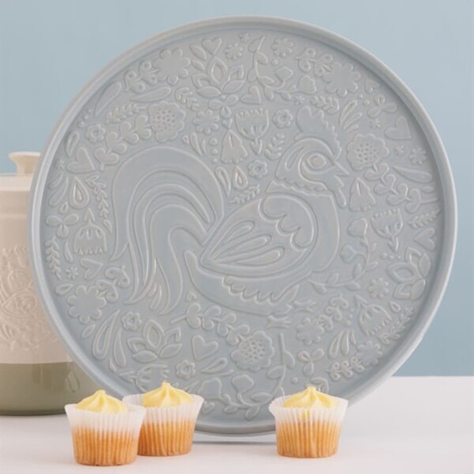 image 1 of Mason Cash Home To Roost 30cm Round Platter | Grey