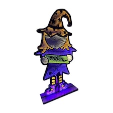 6ft (1.8m) Tall Light up Halloween Witch Infinity Decoration with Multi-Coloured LEDs