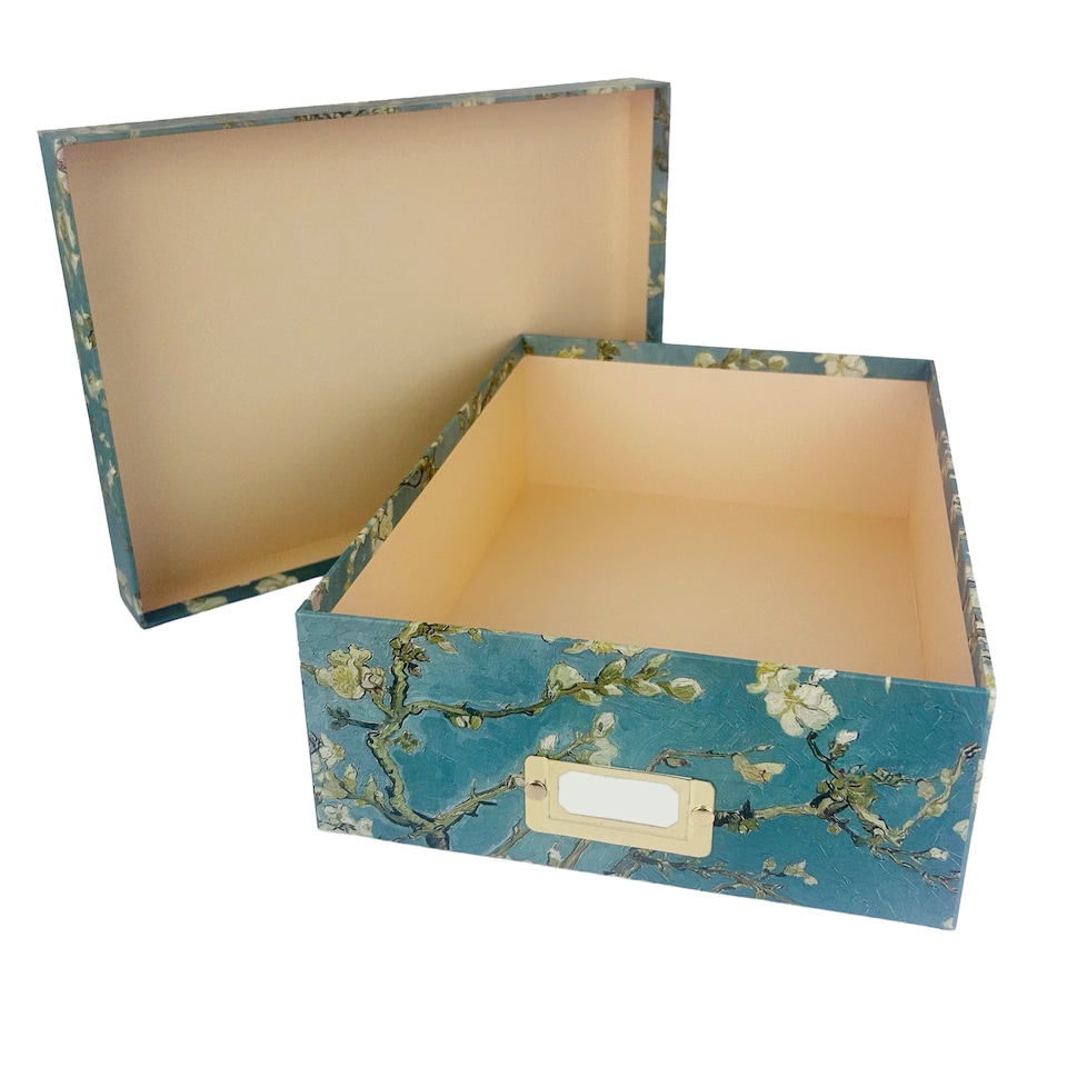 image 1 of Almond Blossom Storage Box,  A4 Size,  33 x 23.7 x 10 cm, Van Gogh Design