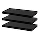 image 1 of Harbour Housewares Modern Floating Wall Shelves - 60cm - Black - Pack of 3