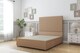 image 1 of Sloomy Manhattan Latte Dumfries Divan Bed Base 2 Drawers Foot-End With 54 Inch Floor Standing Headboard | Brown | Latte | King | 1