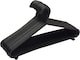 image 1 of Straame Black Plastic Hangers with Hooks, Durable (Pack of 100)