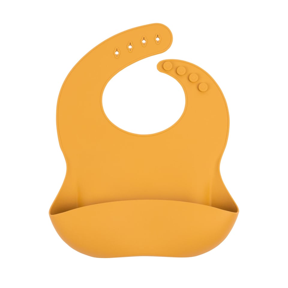 image 1 of Tiny Dining Baby Silicone Weaning Bib - Ochre | Yellow | Ochre